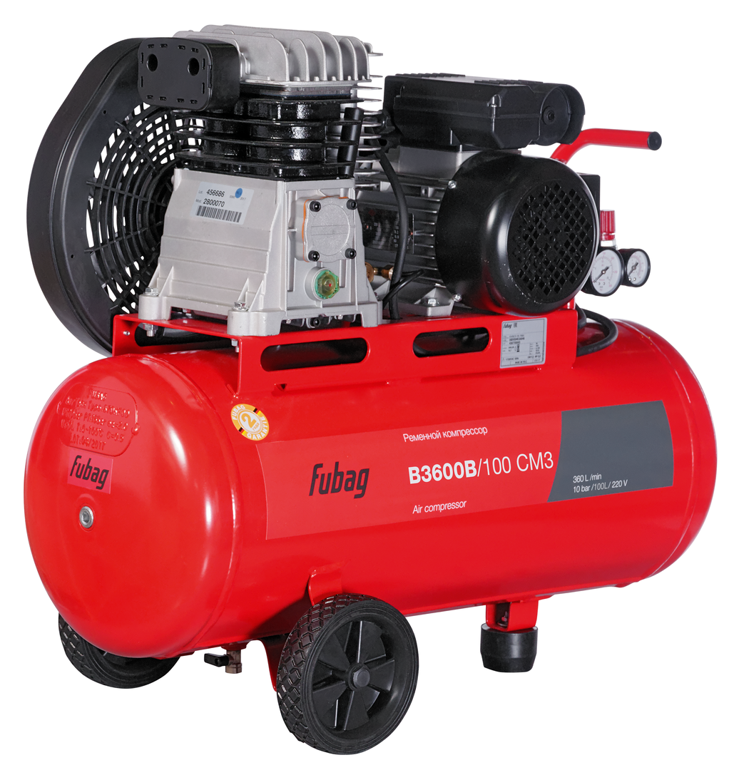 Компрессор B3600B/100 CM3 (360 л/мин_100л_10бар_2.2кВт)