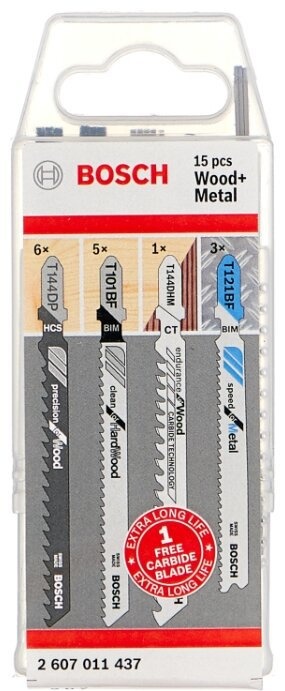 Набор пилок для лобзика по дереву и металлу Bosch