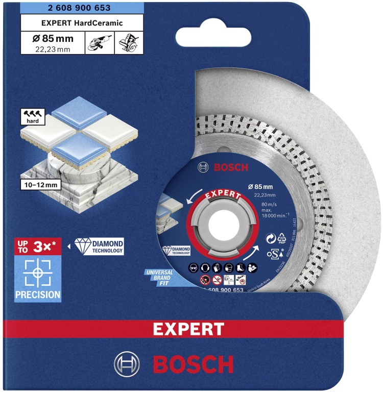 Диск алмазный HardCeramic 85/22,23 Expert BOSCH