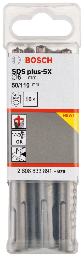 СВЕРЛО SDS plus-5X 6х50х110 (10)