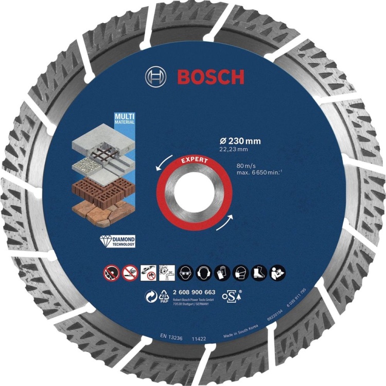 Диск алмазный Multi Material 230-22,23 Expert BOSCH