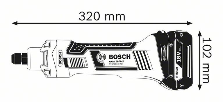 Аккумуляторная прямая шлифмашина GGS 18 V-LI Professional 