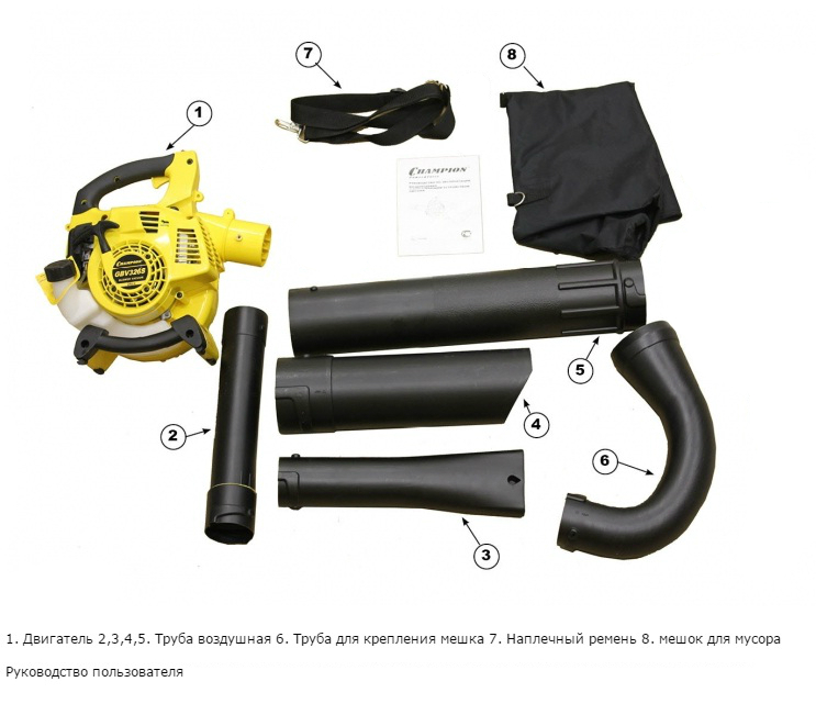 Воздуходувка-измельчитель CHAMPION GВV326S