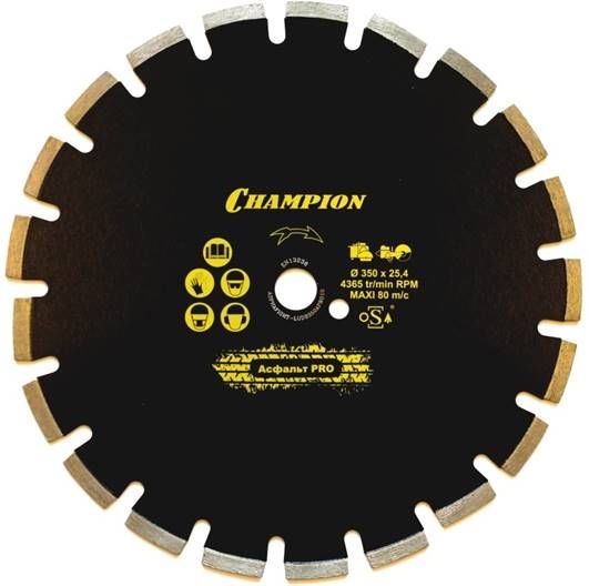Диск алмазный CHAMPION асфальт PRO 400/25,4/10 Asphafight (асф. по бетону,свежий бетон,мягкие блоки)