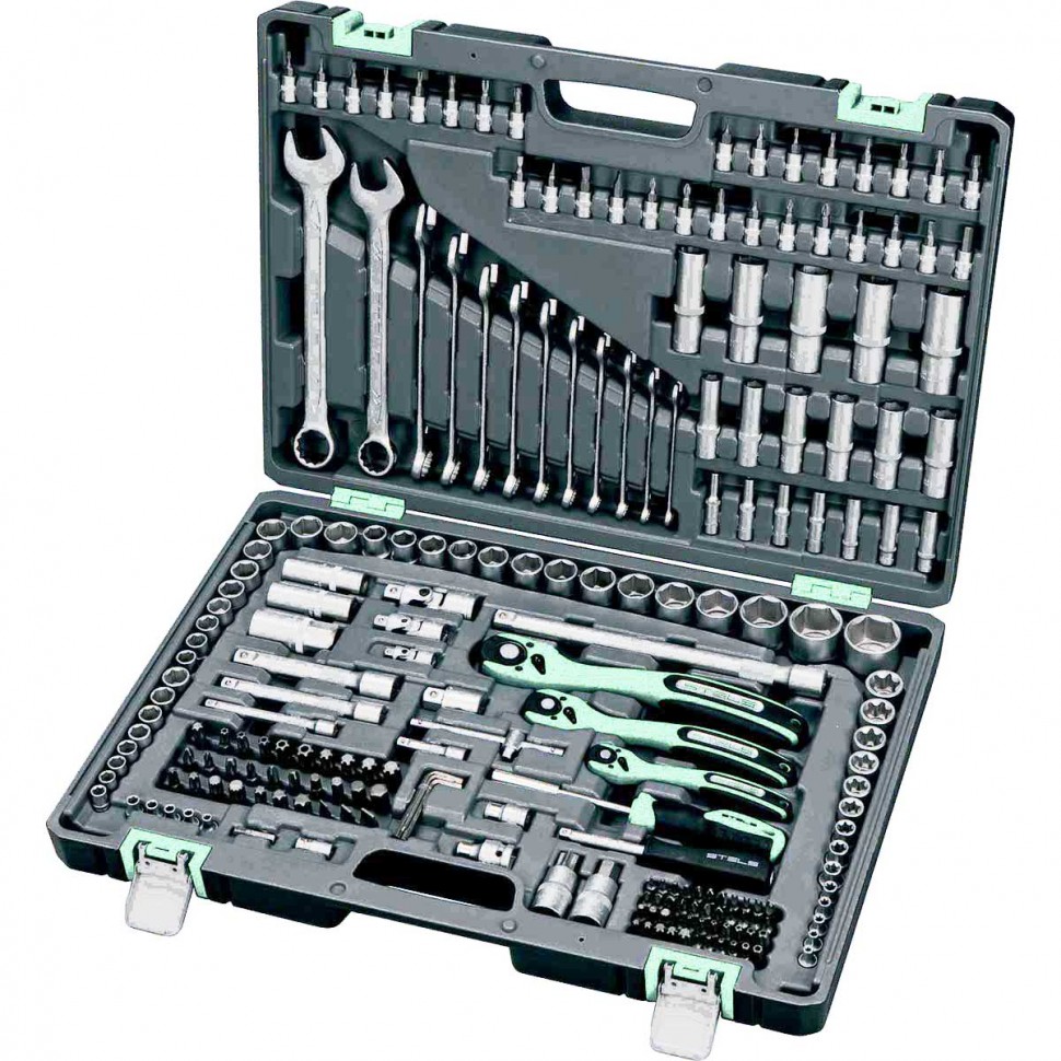 Набор инструмента, 1/4, 3/8, 1/2, S2, 216 предметов STELS