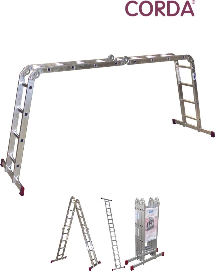 Шарнирная универсальная лестница-трансформер CORDA 4x4 KRAUSE (Германия)