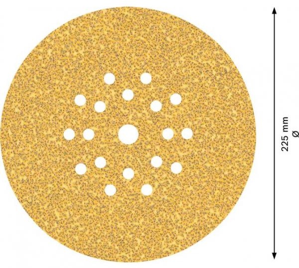 Лист шлифовальный C470 Wood+Paint 19 отв. Ø225 K180 Expert (25) BOSCH