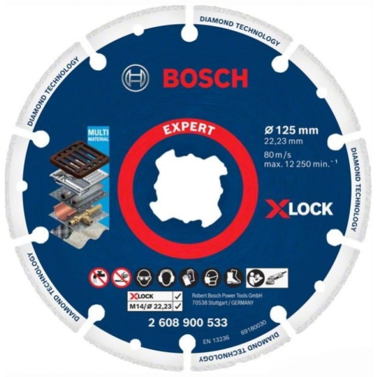 Диск алмазный по металлу 125х22мм X-LOCK