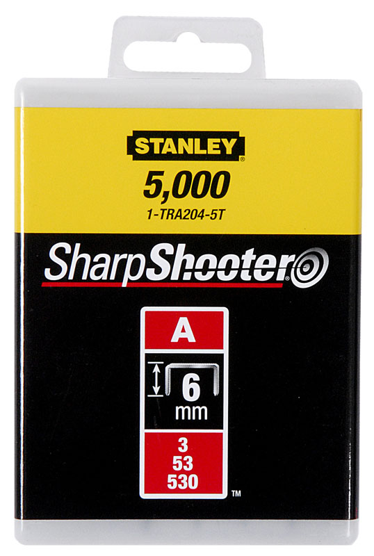 СКОБА ДЛЯ СТЕПЛЕРА STANLEY, 1-TRA204-5T, "LIGHT DUTY"  ТИП “A” (5/53/530) 6ММ/ 1/4" Х 5000ШТ. EU