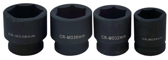 FUBAG Набор торцевых головок 3/4", 8 шт. для гайковертов IW 1600 (26-27-29-30-32-35-36-38 мм.), картонная коробка