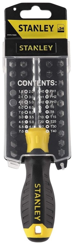 70885 ОТВЕРТКА СО ВСТАВКАМИ STANLEY MULTI BIT (34 ПРЕДМЕТА)