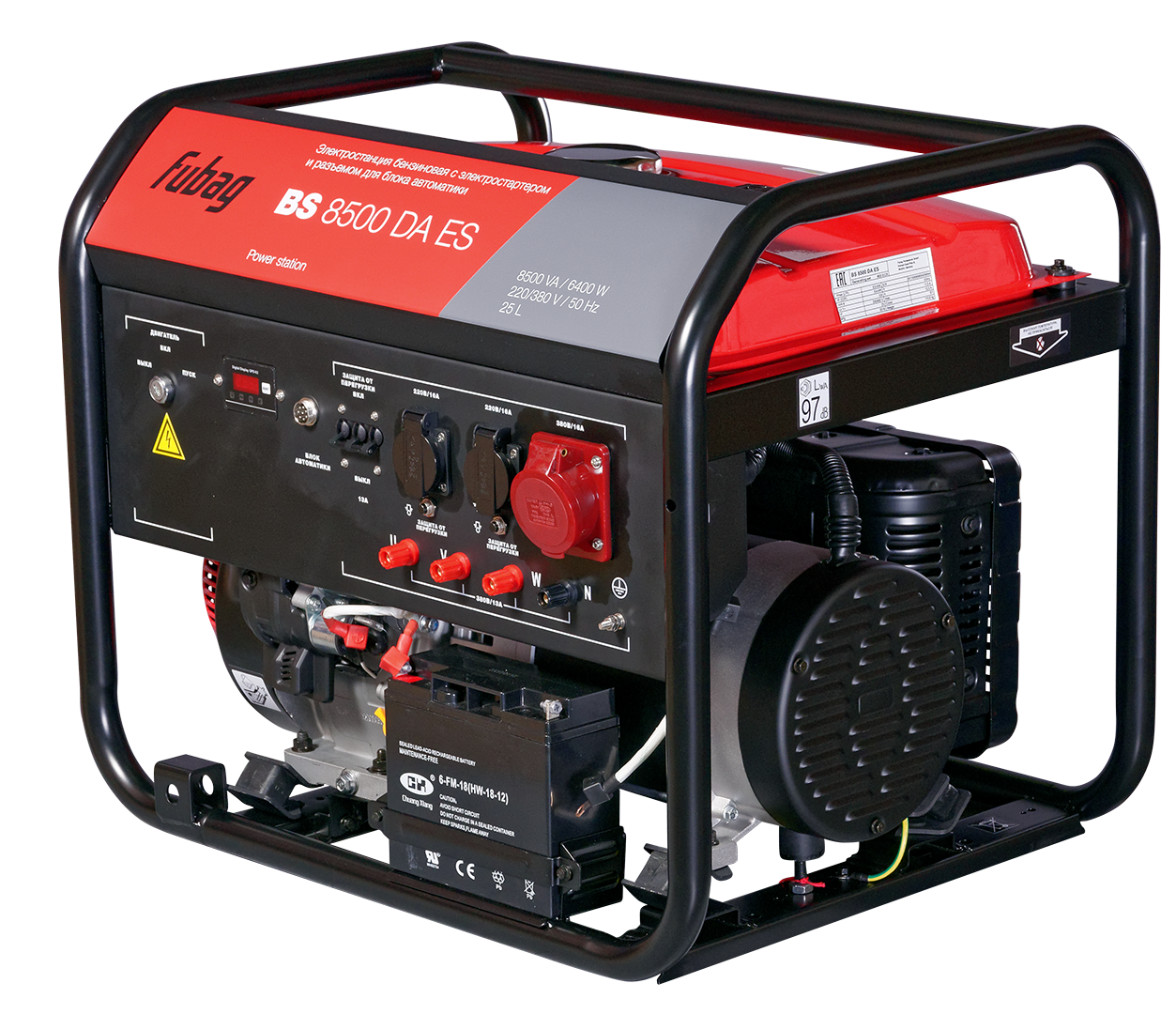 FUBAG Бензиновый генератор с электростартером и коннектором автоматики BS 8500 DA ES