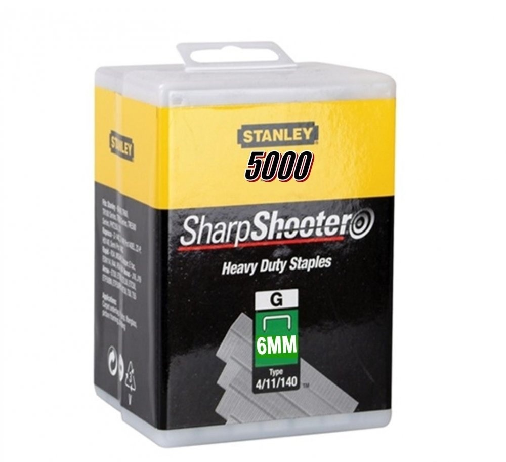СКОБА ДЛЯ СТЕПЛЕРА STANLEY, 1-TRA704-5T, "HEAVY DUTY" ТИП “G” (4/11/140) 6ММ/ 1/4" Х 5000ШТ. EU