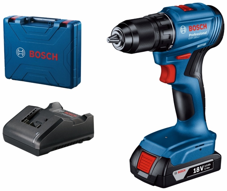 Дрель-шуруповерт GSR 185-Li  2 x 2,0 Ач, GAL 18V-20, кейс BOSCH