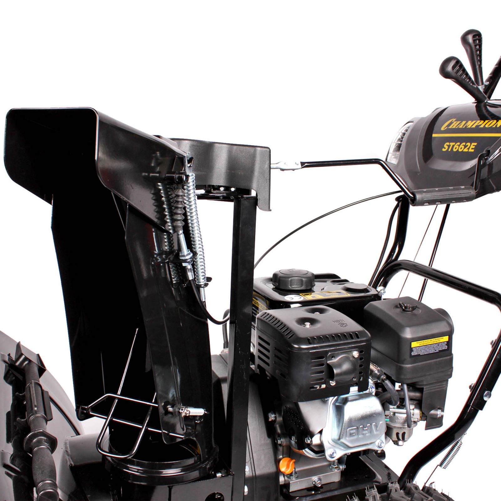 Снегоотбрасыватель CHAMPION ST662E (6,5л/с 61см 6F/2R колеса.3,6л/80,5кг,эл.стартер,фары,обогрев рук)