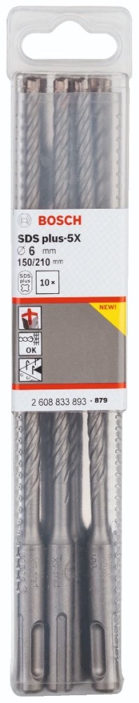 СВЕРЛО SDS plus-5X 6х150х210 (10)