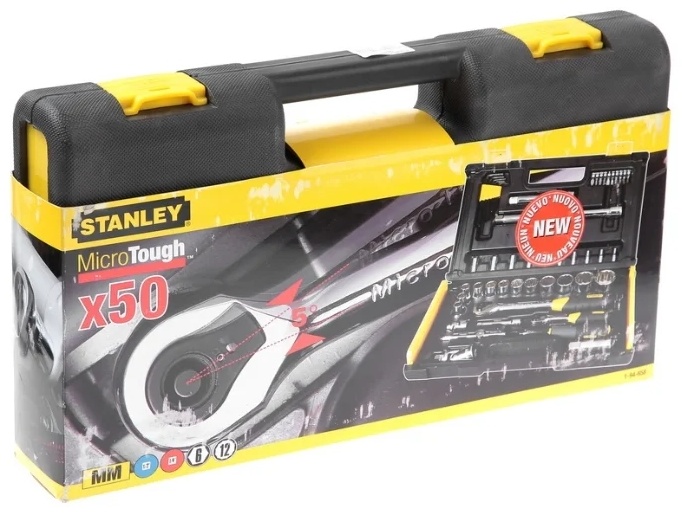 1-94-658 НАБОР ТОРЦЕВЫХ ГОЛОВОК STANLEY"UPTIER" 1/4"+1/2" (50 ПРЕДМЕТОВ)