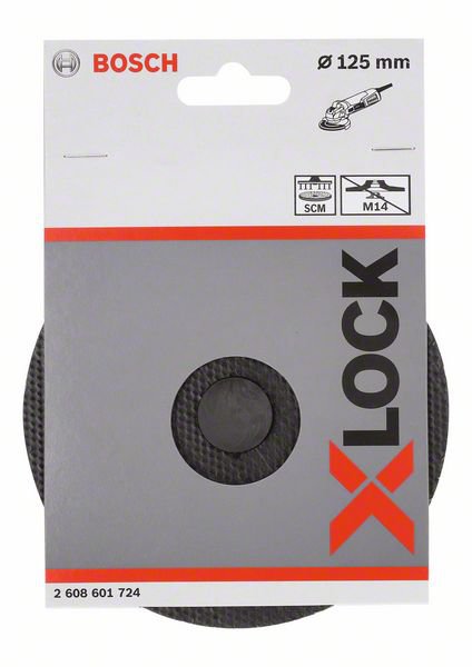 X-LOCK Опорная тарелка на липучке с держателем в центре 125 мм (для SCM кругов)