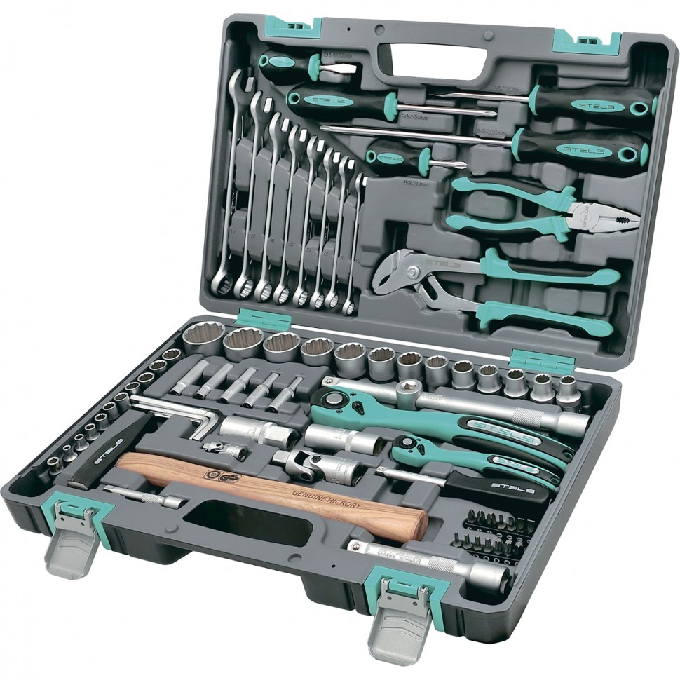 Набор инструментов, 1/2, 1/4, 76 предметов STELS