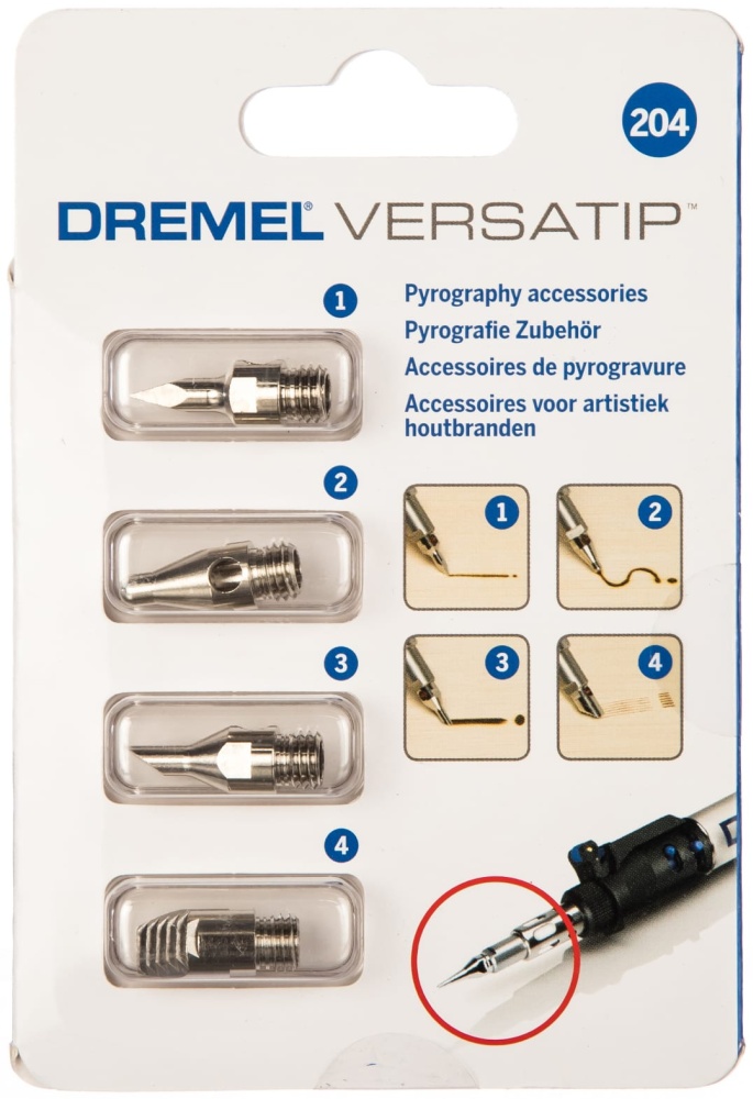 Набор насадок для пирографии 4шт.