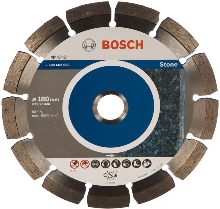 Алмазный отрезной круг Standard for Stone 180 x 22,23 x 2 x 10 mm