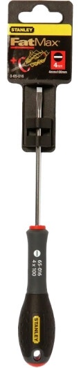0-65-016 STANLEY  ОТВЕРТКА "FATMAX" ПОД ПРЯМОЙ ШЛИЦ 4 Х 100ММ