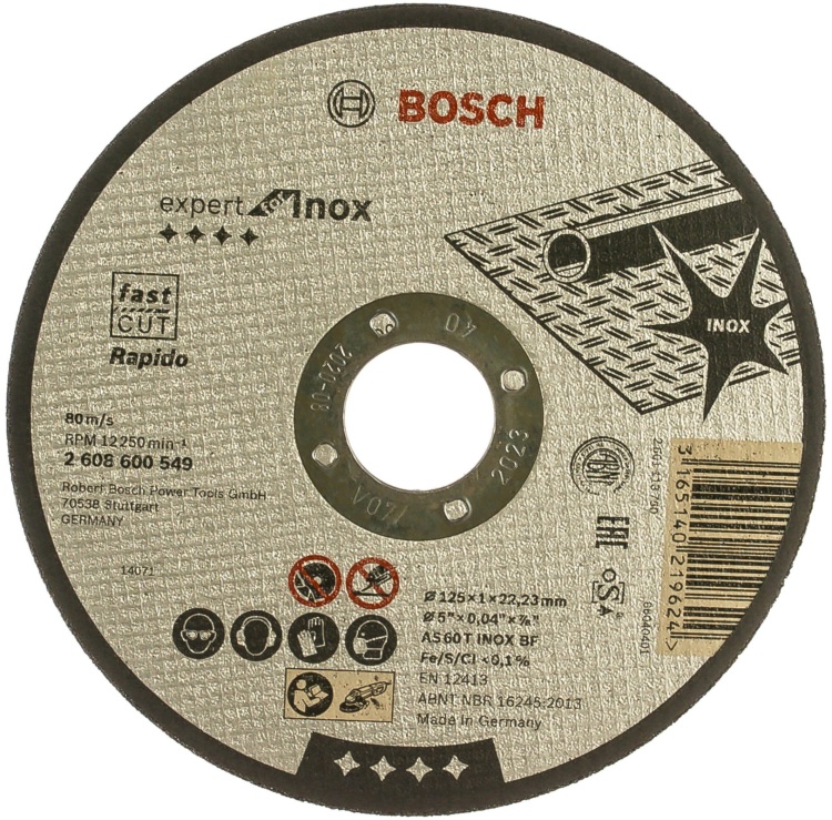Диск BOSCH Expert Inox 125х1 мм прямой
