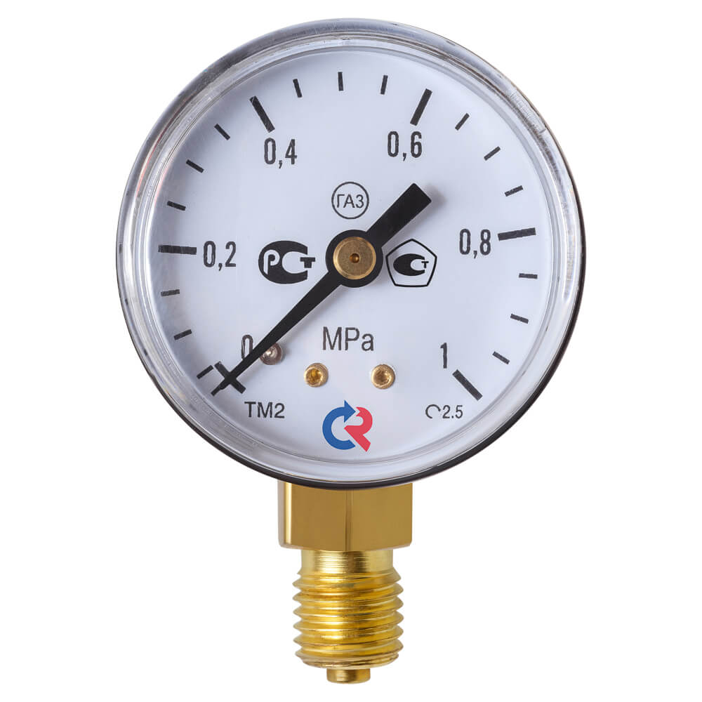 Манометр с поверкой 1,0 МПа, углекислый газ