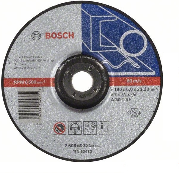 Диск BOSCH Expert Metal обдирочный 180х6 мм вогн