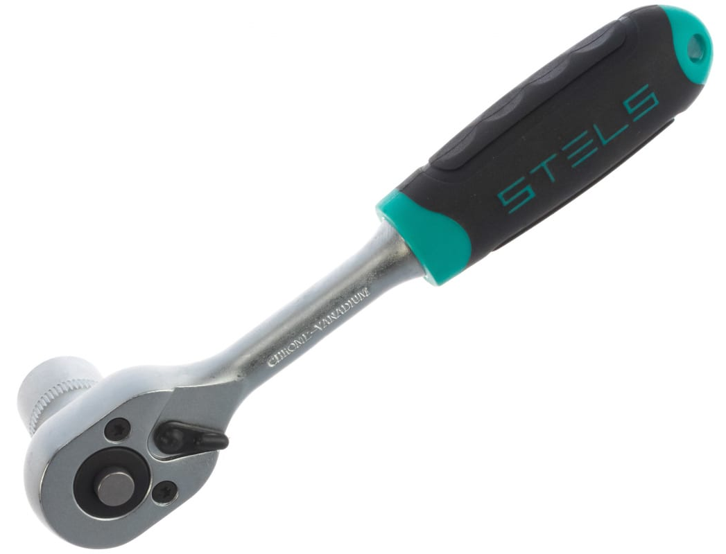 Набор торцевых головок, 1/4", 4-13мм, с трещоточным ключом, CrV, 11шт STELS 14125