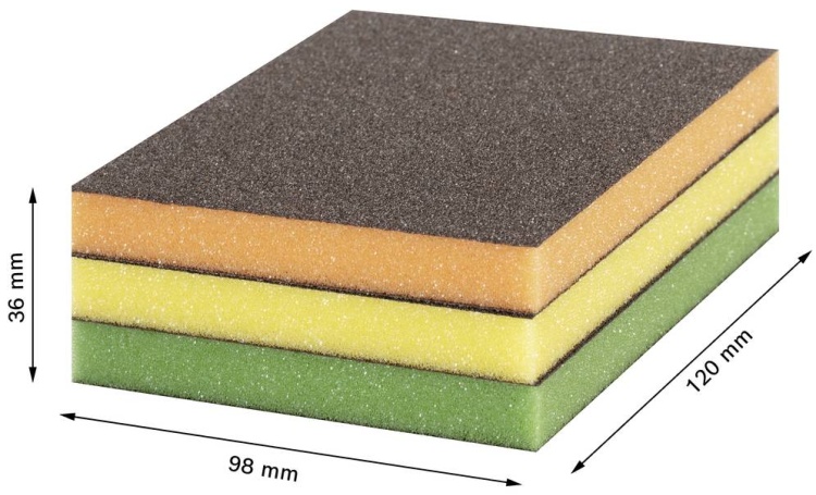 Губка 98x120x13мм, M/F/SF, Contour Expert  BOSCH