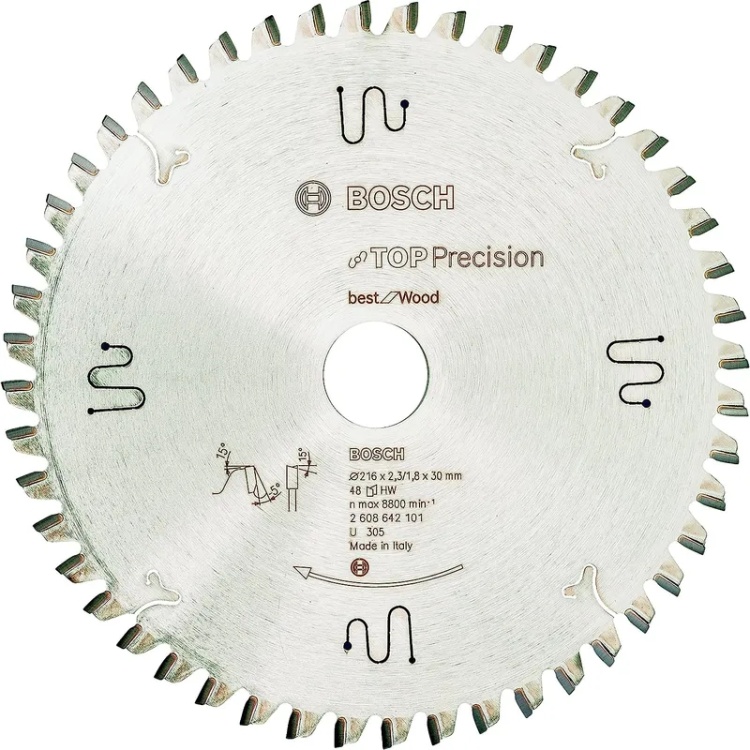 Диск циркулярный  216х30х48T WOOD PRO BOSCH