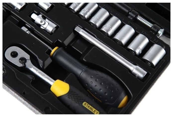 1-94-672 НАБОР ТОРЦЕВЫХ ГОЛОВОК ПРОФЕССИОНАЛЬНЫХ STANLEY "EXPERT" 1/4" (35 ПРЕДМЕТОВ)