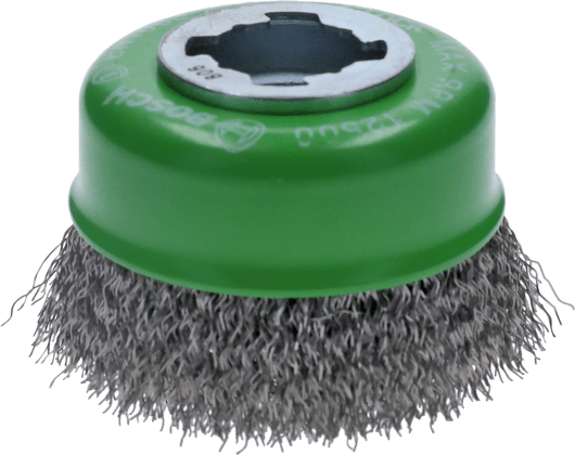 X-LOCK Чашечная щетка Витая 75мм INOX СТАЛЬ 0.3мм