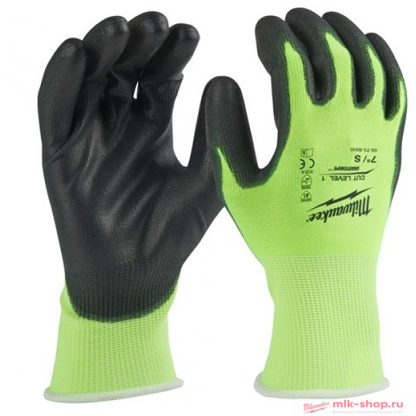 Перчатки сигнальные с сопротивлением порезам Milwaukee ур.1, размер XL/10