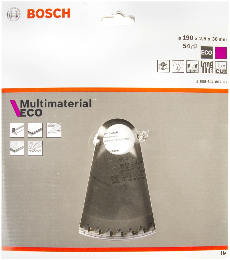 Диск BOSCH пильный 190х30-54 EC AL H