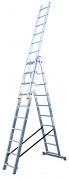 Алюминиевая трехсекционная лестница с функцией лестничных пролетов KRAUSE CORDA 3х10