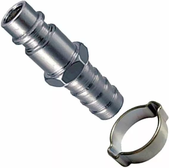 FUBAG Разъемное соединение рапид (штуцер), елочка 10мм с обжимным кольцом 10x15мм, блистер 1 шт