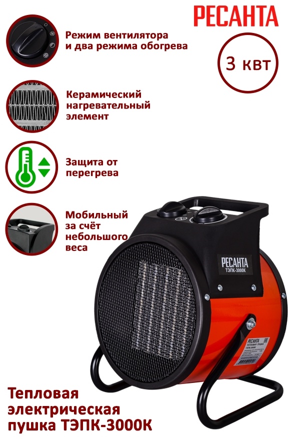 Электрическая пушка ТЭПК-3000K РЕСАНТА