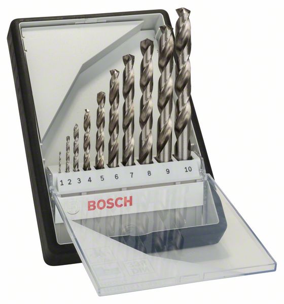 Набор сверел BOSCH Robust Line HSS-G,10 ед по металлу 535