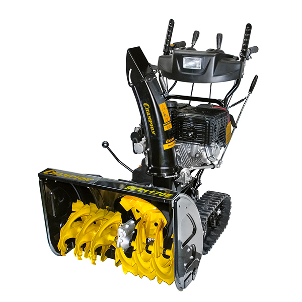 Снегоотбрасыватель CHAMPION STT1170E (11л/с 70см 6F/2R гусеницы.6.5л/121кг,эл.стартер,фара,обогрев рук)