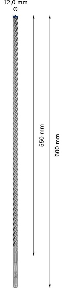 Бур BOSCH SDS plus-7X д/арм.бетона 12x550x600 Expert