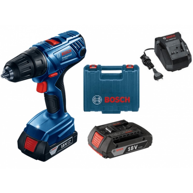 Дрель аккумуляторная Bosch GSB 180-LI Professional + Swiss Peak Multitool