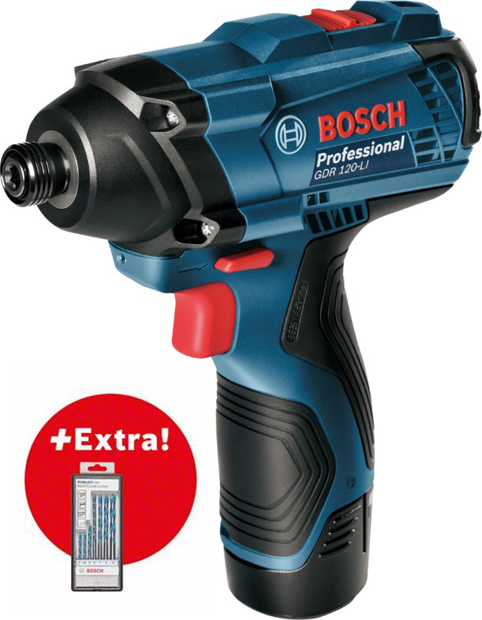 Гайковерт BOSCH GDR 120-LI + набор сверел