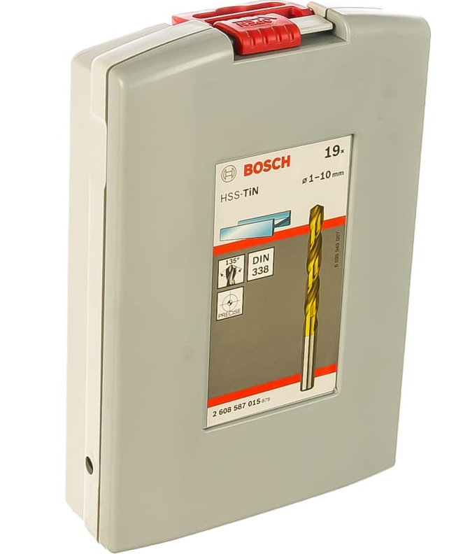 Набор сверл по металлу Bosch ProBox HSS-TiN (19 шт; 1-10 мм)