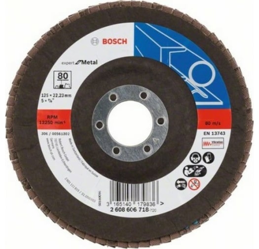 Круг лепесковый BOSCH Prof for Metal Ø125 K80