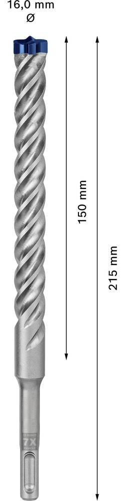 Бур BOSCH SDS plus-7X д/арм.бетона  16x150x215мм Expert