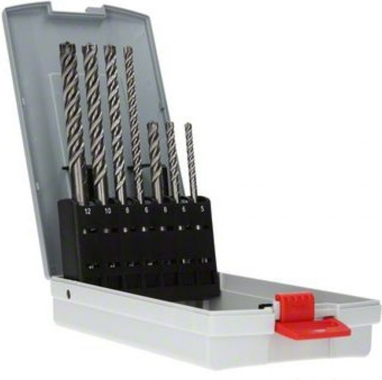 Набор буров BOSCH  (7 ШТ; SDS PLUS-7X; 5,6,8 X 115 ММ; 8,10,12 X 165 ММ)