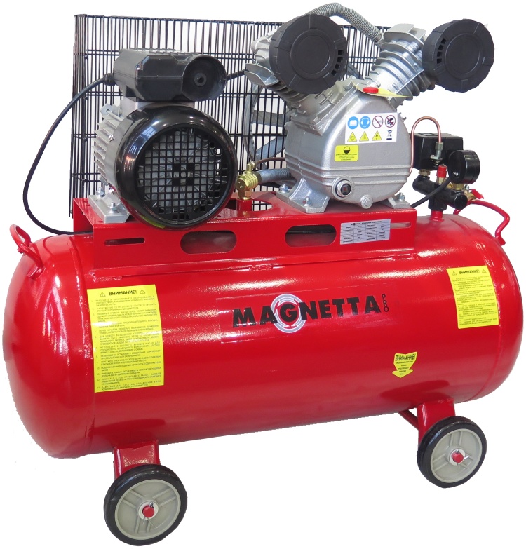 Magnetta, SV0.17/8-60L, Компрессор воздушный поршневой масляный с ременным приводом