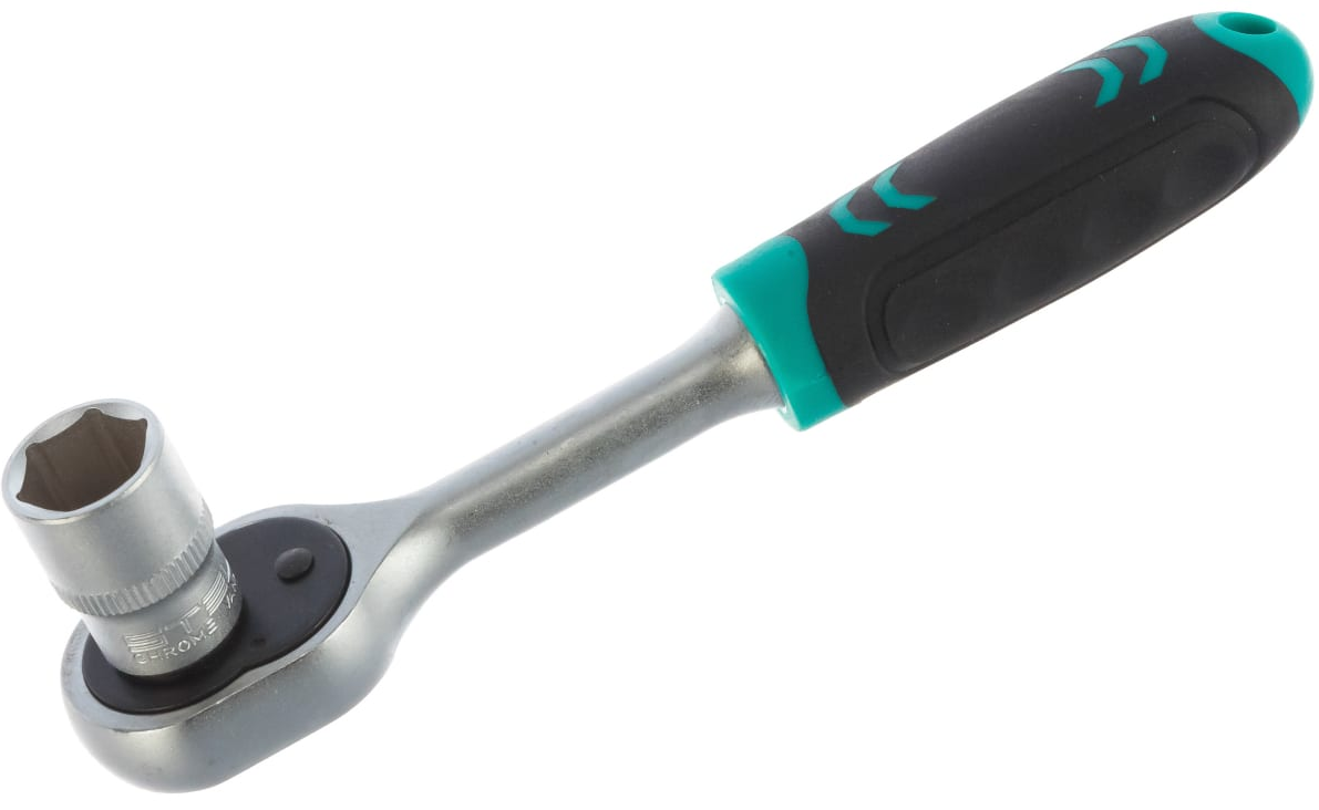 Набор торцевых головок, 1/4", 4-13мм, с трещоточным ключом, CrV, 11шт STELS 14125